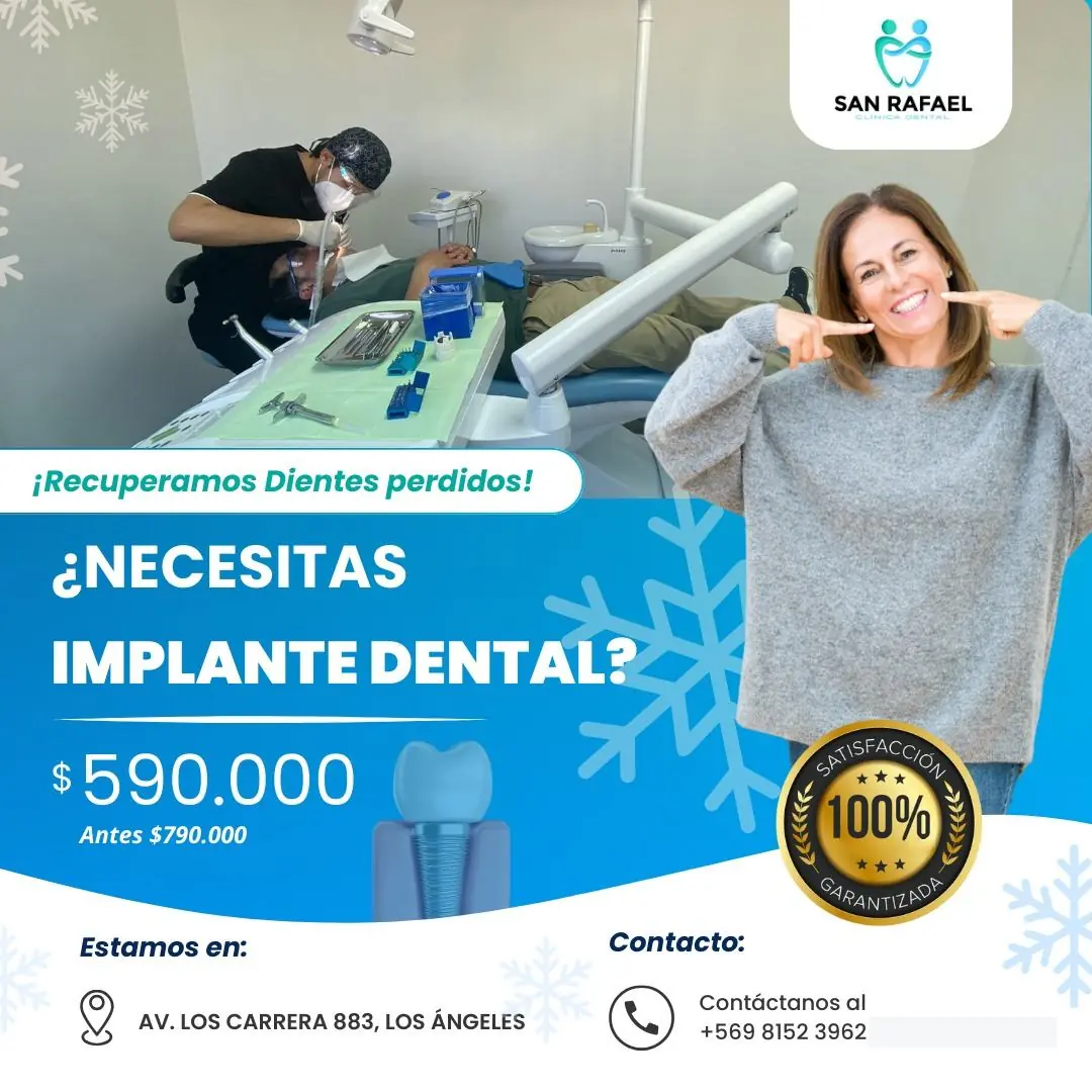 Promoción implante dental: $590.000, antes $790.000